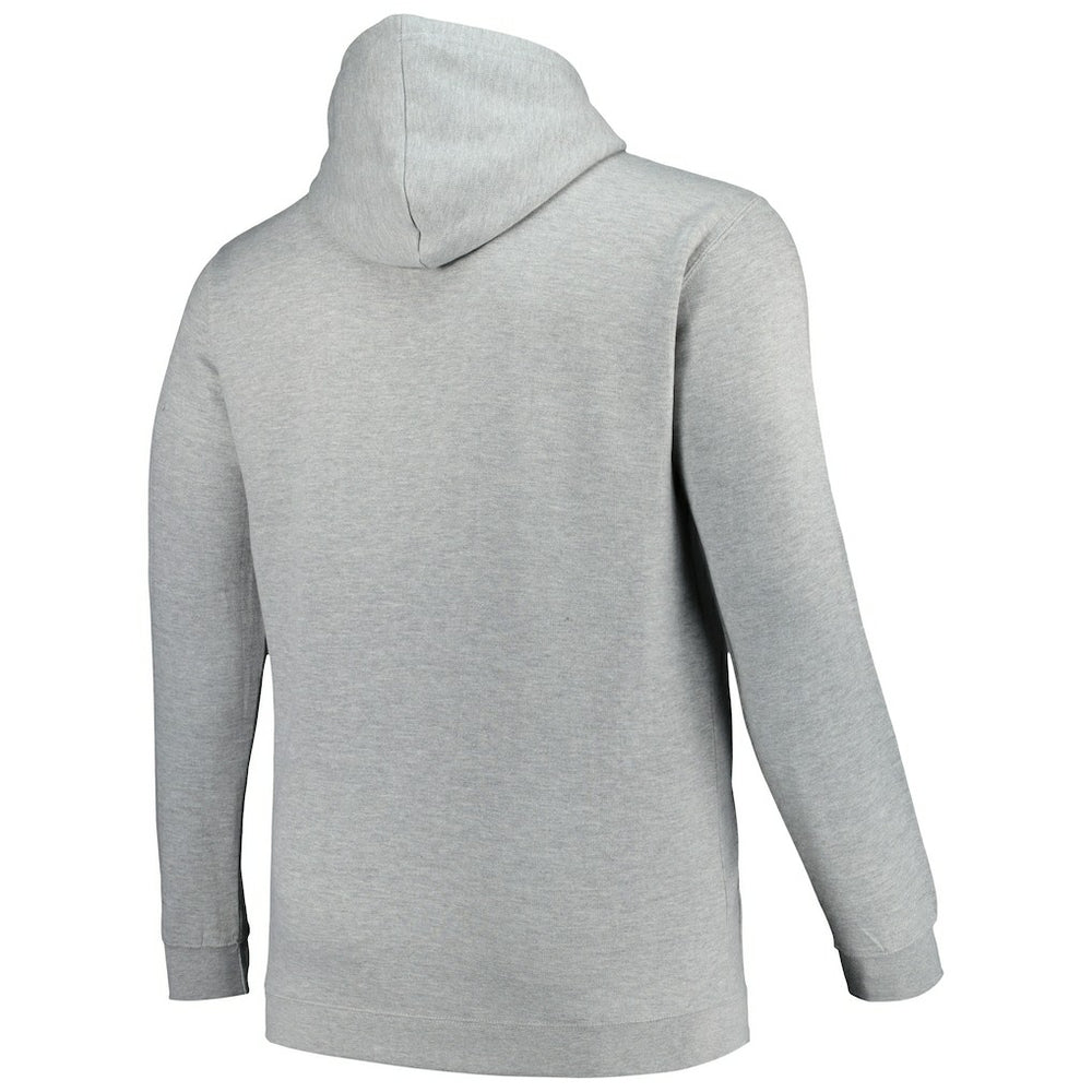Mitchell & Ness Charlotte Hornets Hardwood Classics Big & Tall Pullover Hoodie Heather Gray