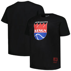 Mitchell & Ness Sacramento Kings Big & Tall Hardwood Classics Vintage Logo T-Shirt Black