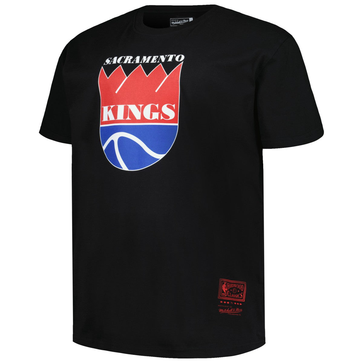 Mitchell & Ness Sacramento Kings Big & Tall Hardwood Classics Vintage Logo T-Shirt Black