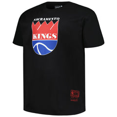 Mitchell & Ness Sacramento Kings Big & Tall Hardwood Classics Vintage Logo T-Shirt Black