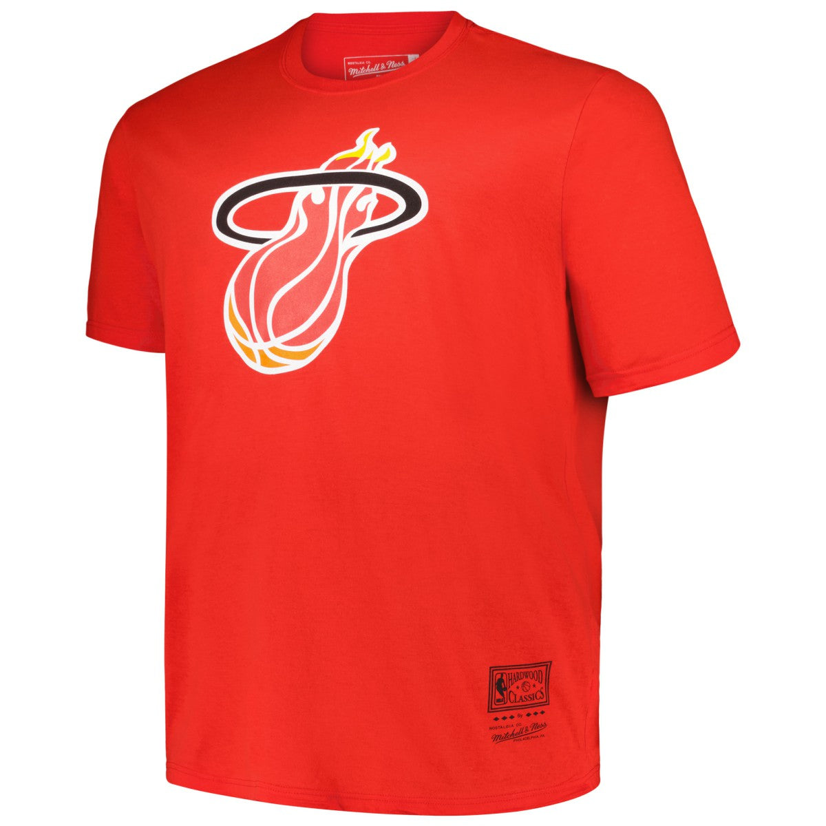 Mitchell & Ness Miami Heat Big & Tall Hardwood Classics Vintage Logo T-Shirt Red