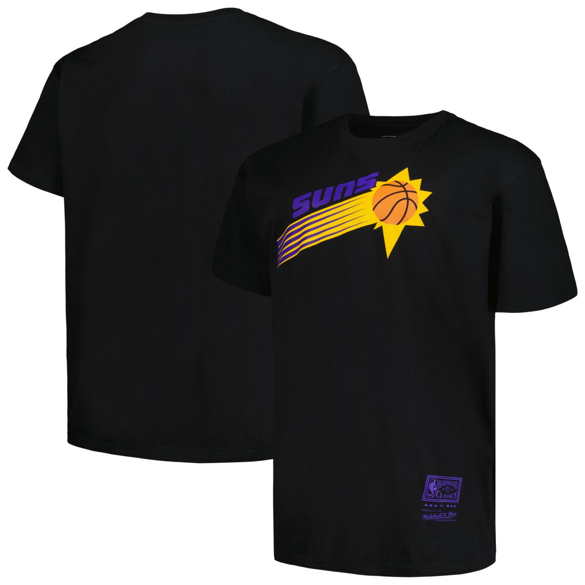 Mitchell & Ness Phoenix Suns Big & Tall Hardwood Classics Vintage Logo T-Shirt Black