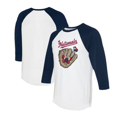 Washington Nationals Tiny Turnip Unisex Butterfly Glove 3/4-Sleeve Raglan T-Shirt Sale