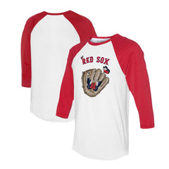 Boston Red Sox Tiny Turnip Unisex Butterfly Glove 3/4-Sleeve Raglan T-Shirt Outlet