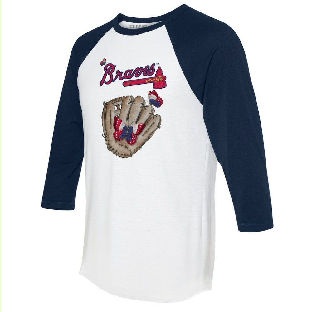 Atlanta Braves Tiny Turnip Unisex Butterfly Glove 3/4-Sleeve Raglan T-Shirt Online