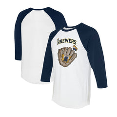 Milwaukee Brewers Tiny Turnip Unisex Butterfly Glove 3/4-Sleeve Raglan T-Shirt Online