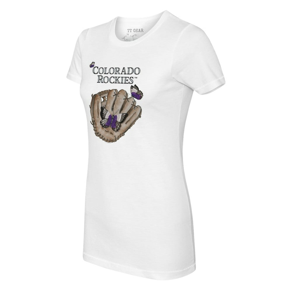 Colorado Rockies Tiny Turnip Women's Butterfly Glove T-Shirt Outlet