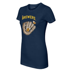 Milwaukee Brewers Tiny Turnip Women's Butterfly Glove T-Shirt Sale
