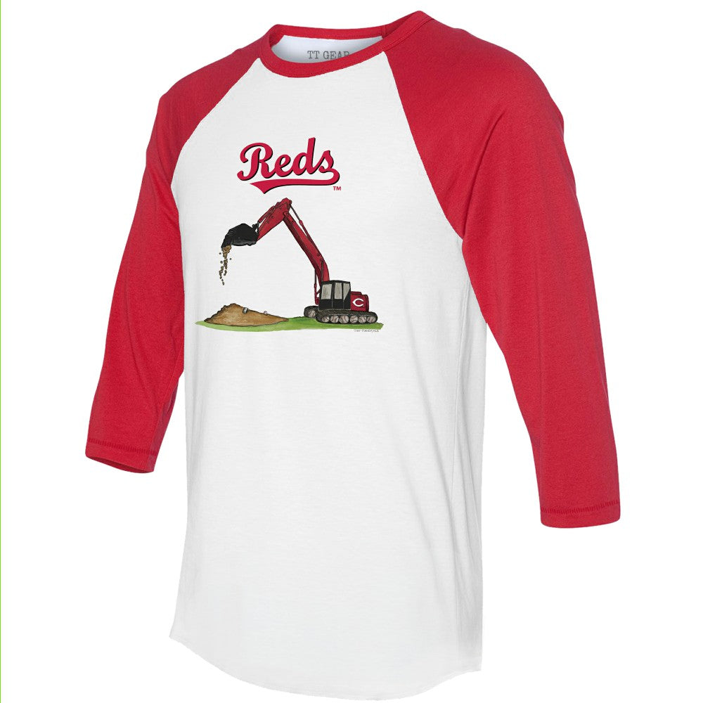 Cincinnati Reds Tiny Turnip Unisex Excavator 3/4-Sleeve Raglan T-Shirt Outlet