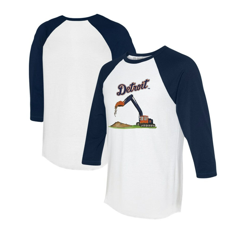 Detroit Tigers Tiny Turnip Unisex Excavator 3/4-Sleeve Raglan T-Shirt Outlet