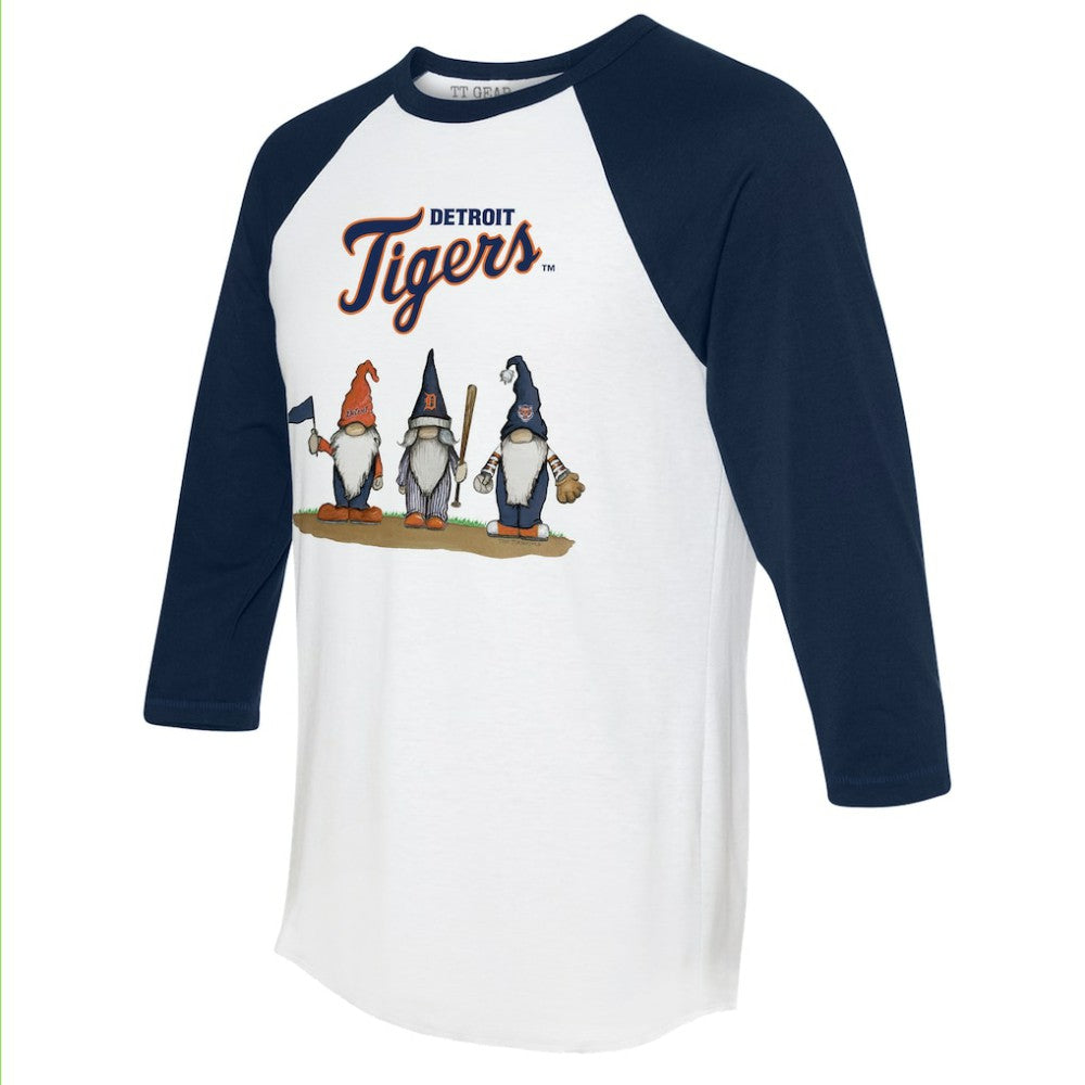 Detroit Tigers Tiny Turnip Unisex Gnomes 3/4-Sleeve Raglan T-Shirt Online
