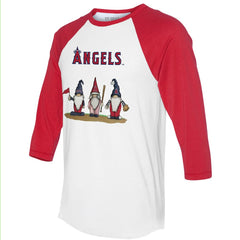 Los Angeles Angels Tiny Turnip Unisex Gnomes 3/4-Sleeve Raglan T-Shirt Outlet