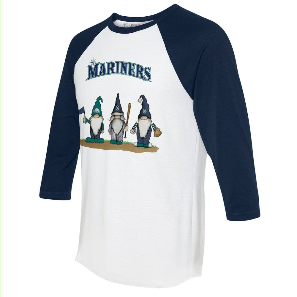 Seattle Mariners Tiny Turnip Unisex Gnomes 3/4-Sleeve Raglan T-Shirt Online