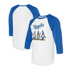 Kansas City Royals Tiny Turnip Unisex Gnomes 3/4-Sleeve Raglan T-Shirt Outlet