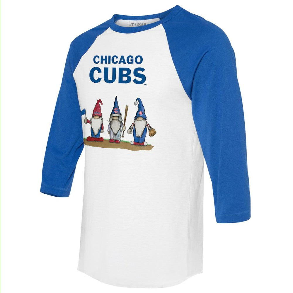 Chicago Cubs Tiny Turnip Unisex Gnomes 3/4-Sleeve Raglan T-Shirt Online
