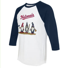 Washington Nationals Tiny Turnip Unisex Gnomes 3/4-Sleeve Raglan T-Shirt Discount