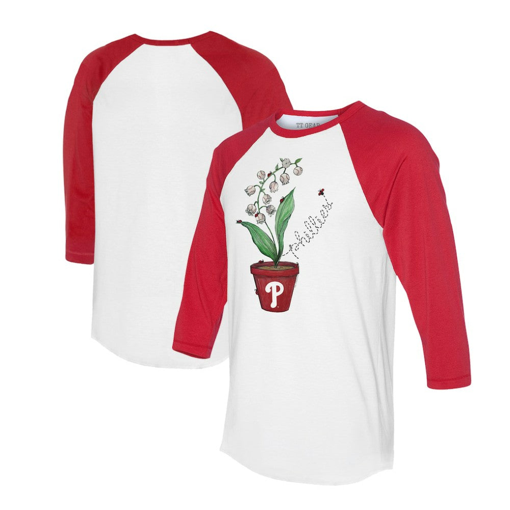 Philadelphia Phillies Tiny Turnip Unisex Lilies & Ladybugs 3/4-Sleeve Raglan T-Shirt Outlet