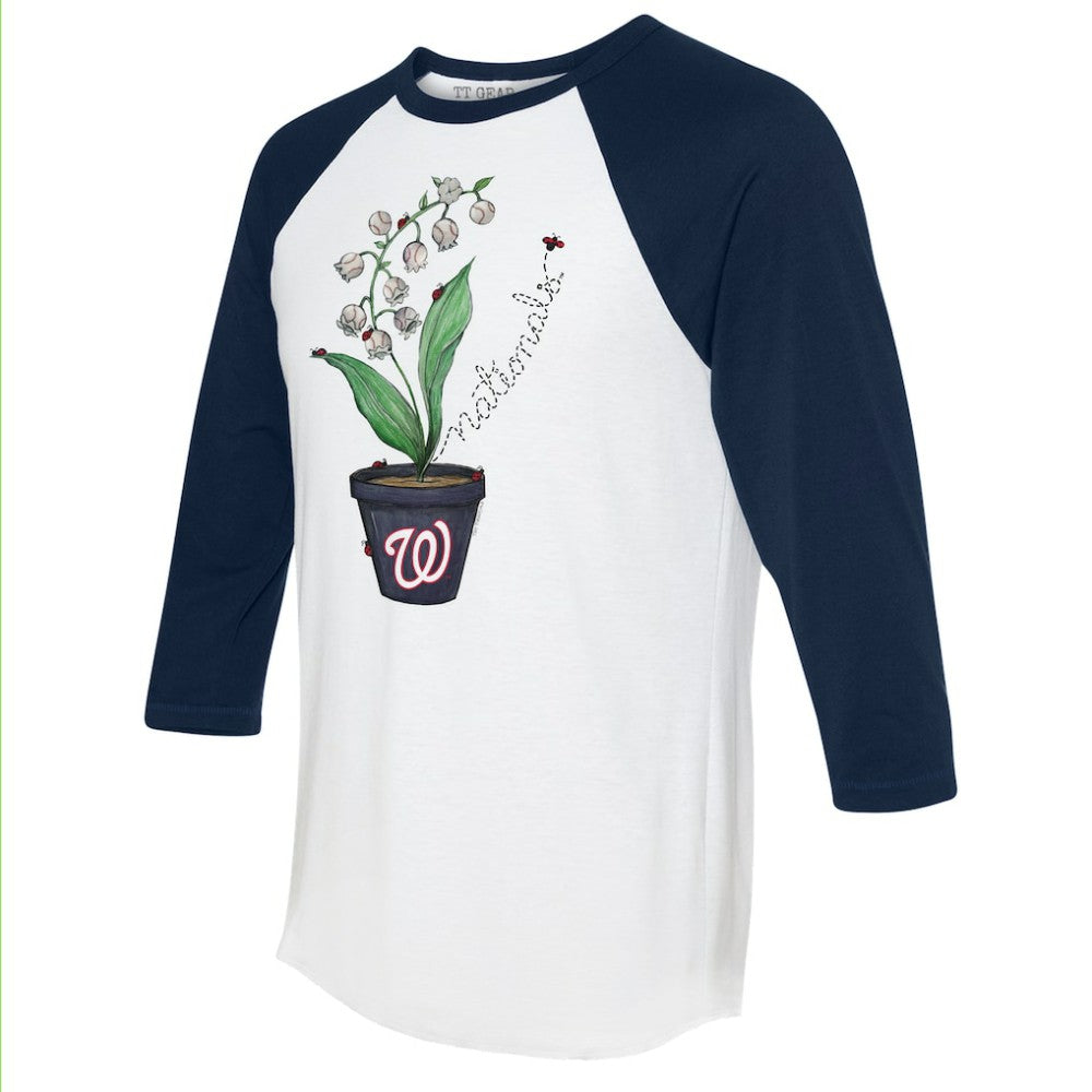 Washington Nationals Tiny Turnip Unisex Lilies & Ladybugs 3/4-Sleeve Raglan T-Shirt Online