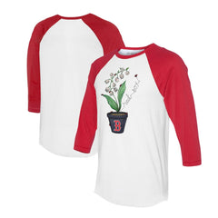 Boston Red Sox Tiny Turnip Unisex Lilies & Ladybugs 3/4-Sleeve Raglan T-Shirt Discount