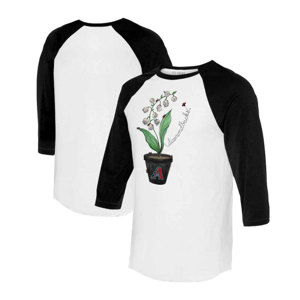 Arizona Diamondbacks Tiny Turnip Unisex Lilies & Ladybugs 3/4-Sleeve Raglan T-Shirt Online