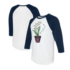 Cleveland Guardians Tiny Turnip Unisex Lilies & Ladybugs 3/4-Sleeve Raglan T-Shirt for sale