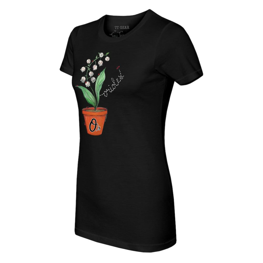 Baltimore Orioles Tiny Turnip Women's Lilies & Ladybugs T-Shirt Outlet