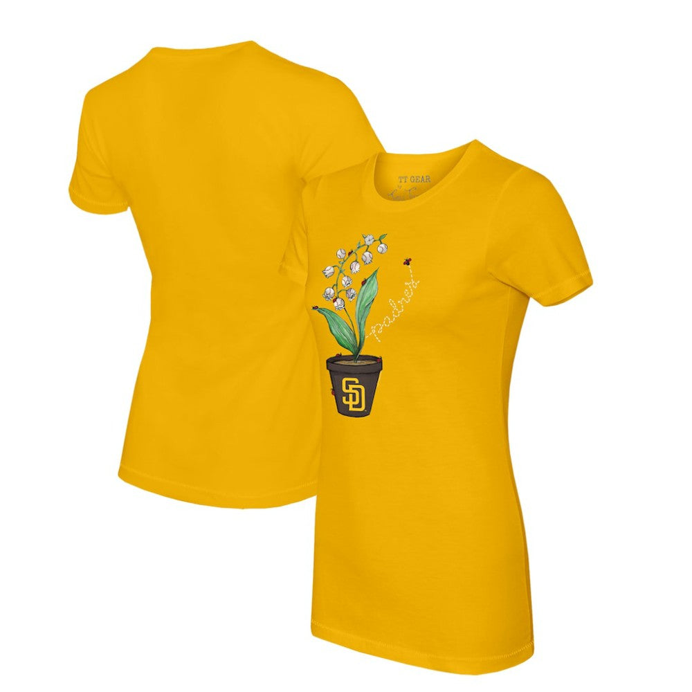 San Diego Padres Tiny Turnip Women's Lilies & Ladybugs T-Shirt for sale