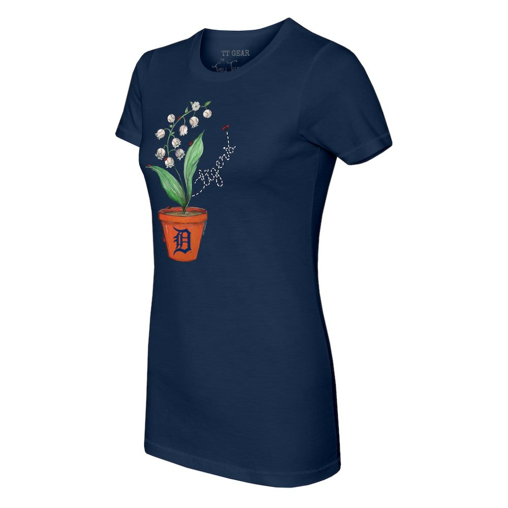 Detroit Tigers Tiny Turnip Women's Lilies & Ladybugs T-Shirt Near Me