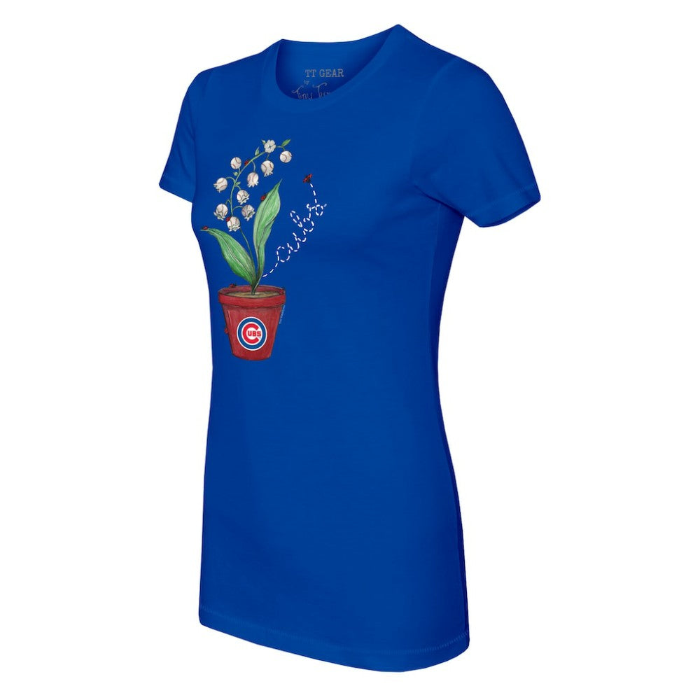 Chicago Cubs Tiny Turnip Women's Lilies & Ladybugs T-Shirt Outlet