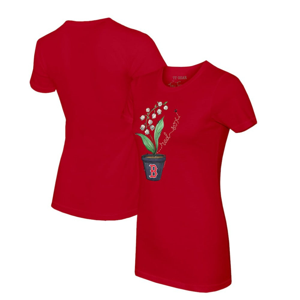 Boston Red Sox Tiny Turnip Women's Lilies & Ladybugs T-Shirt Sale