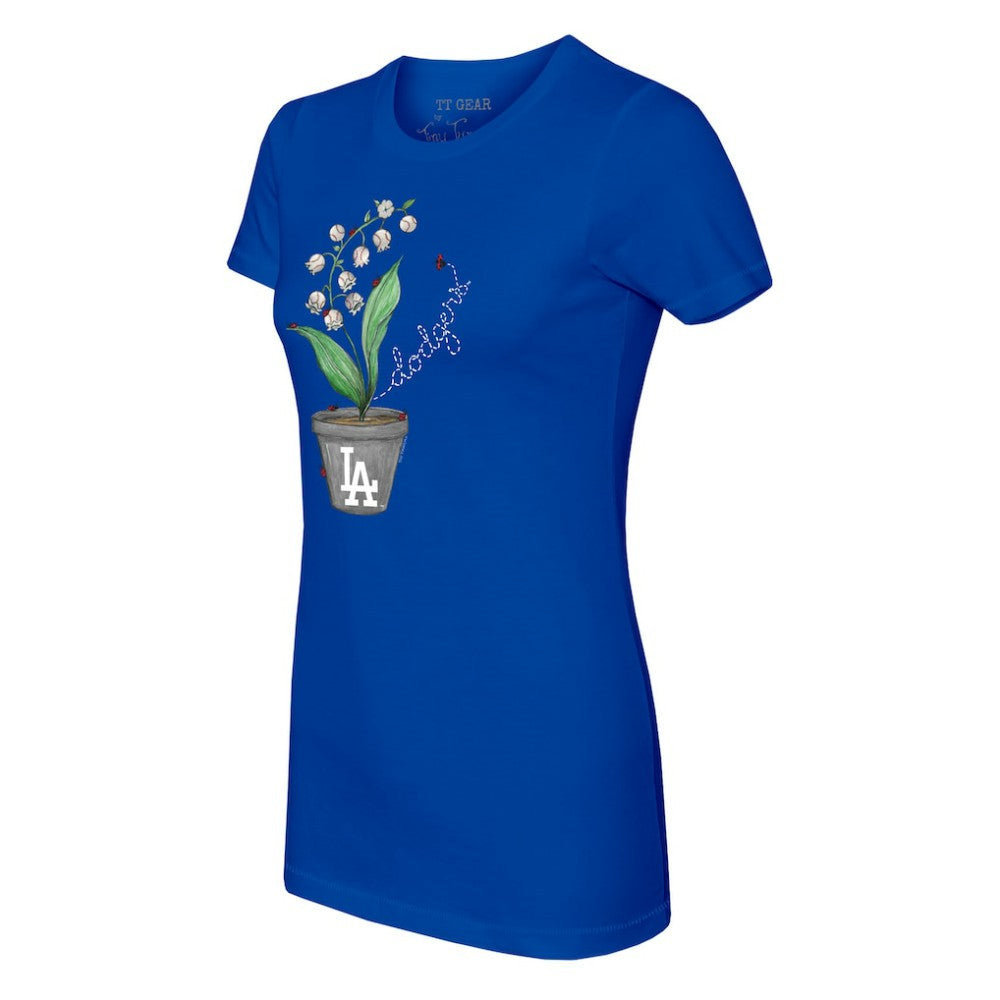 Los Angeles Dodgers Tiny Turnip Women's Lilies & Ladybugs T-Shirt for sale