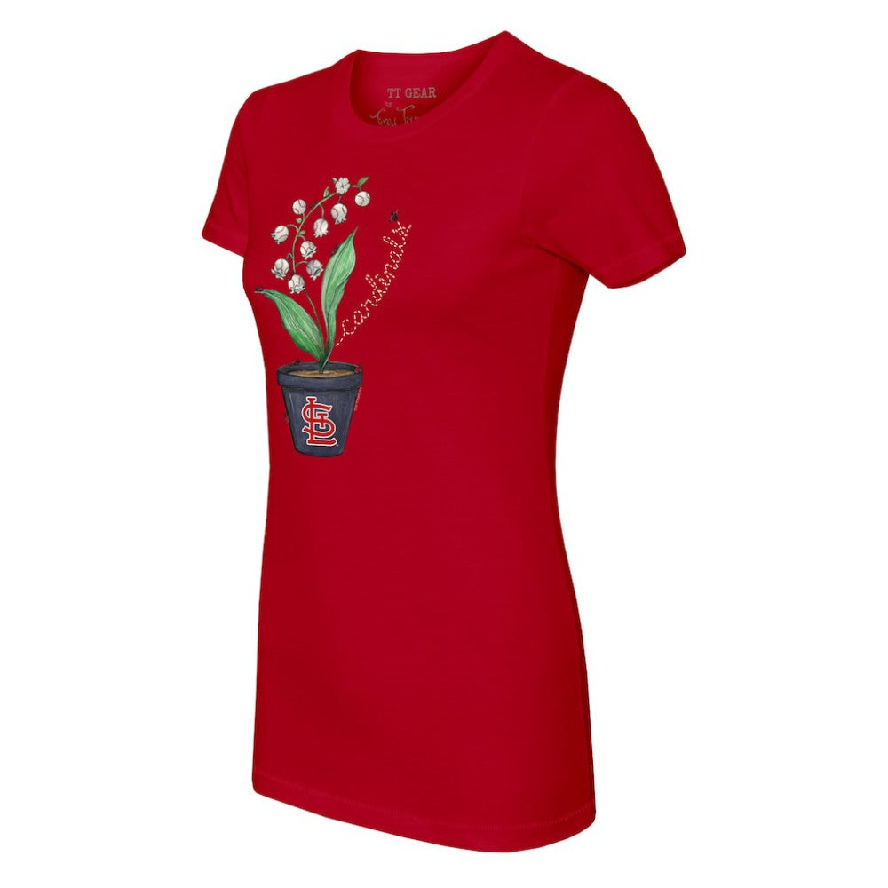 St. Louis Cardinals Tiny Turnip Women's Lilies & Ladybugs T-Shirt for sale