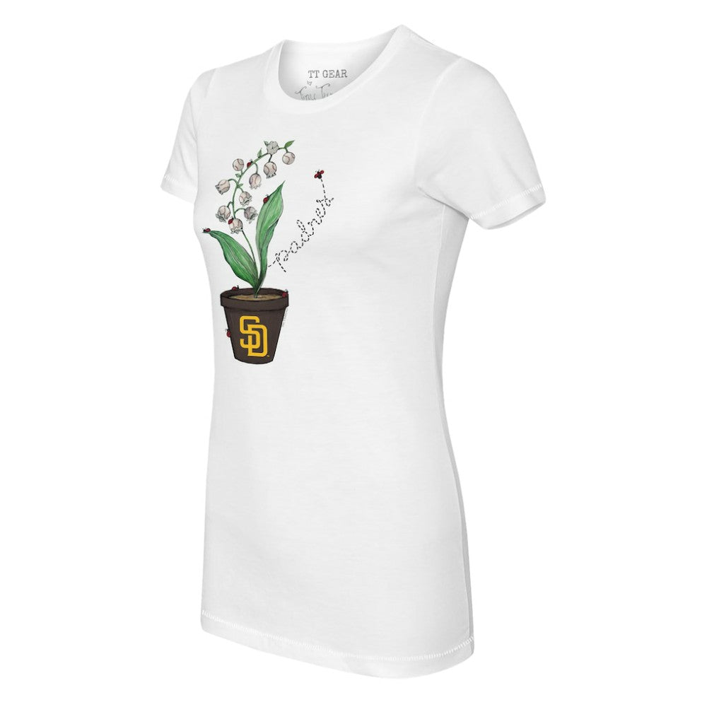 San Diego Padres Tiny Turnip Women's Lilies & Ladybugs T-Shirt Sale
