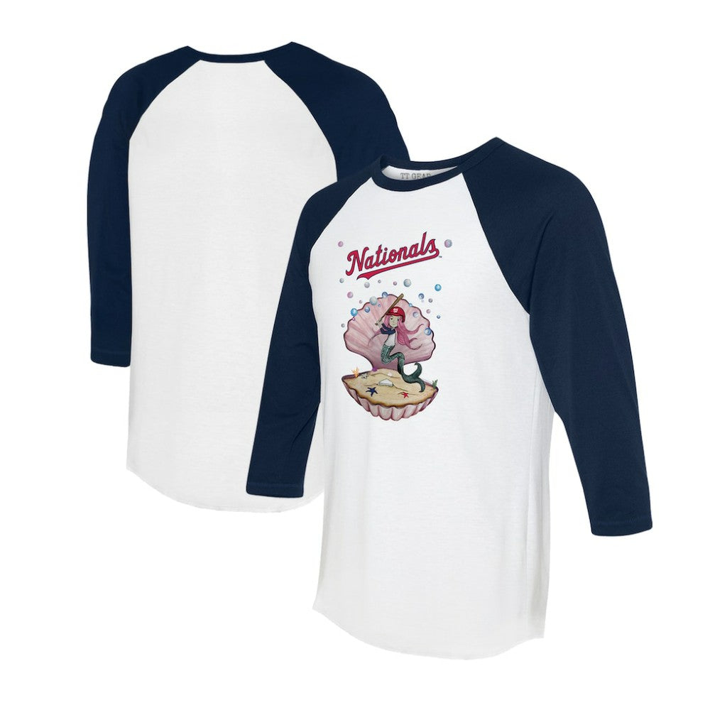 Washington Nationals Tiny Turnip Unisex Mermaid 3/4-Sleeve Raglan T-Shirt Outlet