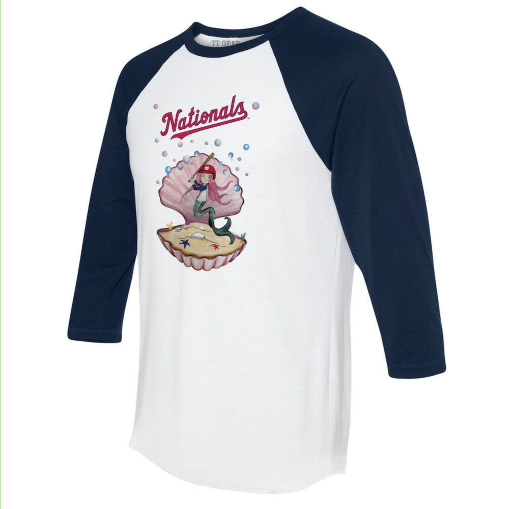 Washington Nationals Tiny Turnip Unisex Mermaid 3/4-Sleeve Raglan T-Shirt Outlet