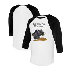 Colorado Rockies Tiny Turnip Unisex Monster Truck 3/4-Sleeve Raglan T-Shirt Online
