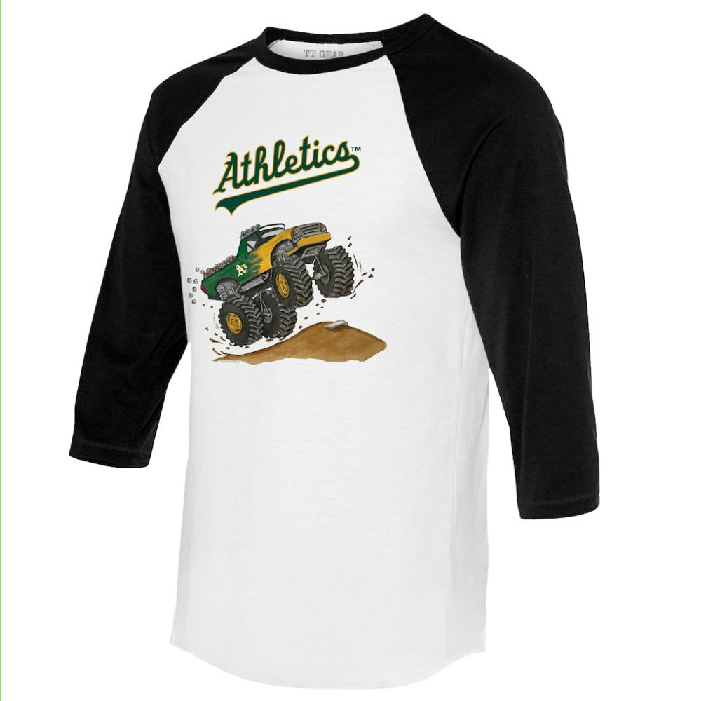 Athletics Tiny Turnip Unisex Monster Truck 3/4-Sleeve Raglan T-Shirt Sale