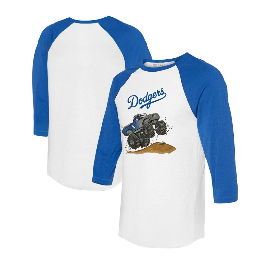 Los Angeles Dodgers Tiny Turnip Unisex Monster Truck 3/4-Sleeve Raglan T-Shirt Discount