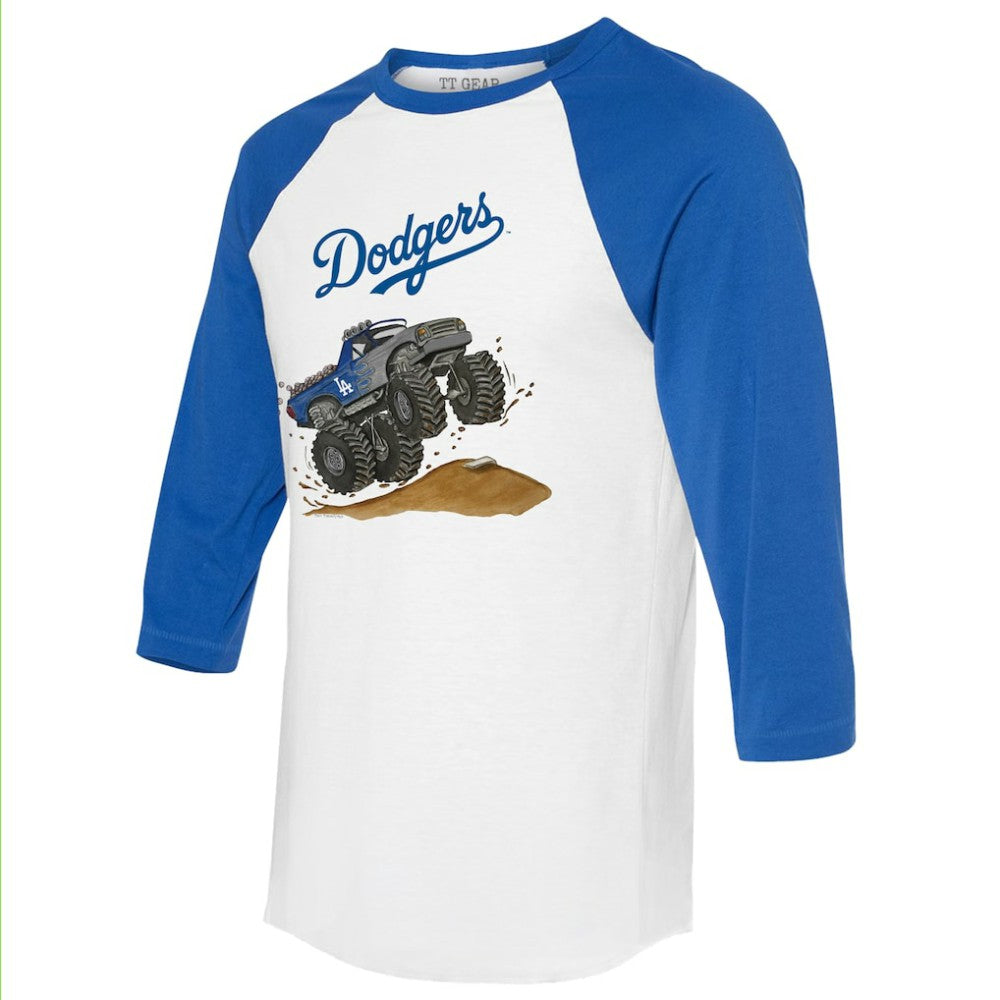 Los Angeles Dodgers Tiny Turnip Unisex Monster Truck 3/4-Sleeve Raglan T-Shirt Discount