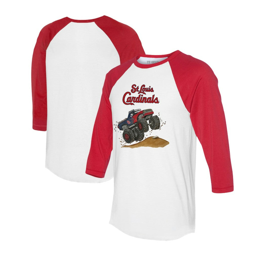St. Louis Cardinals Tiny Turnip Unisex Monster Truck 3/4-Sleeve Raglan T-Shirt Near Me