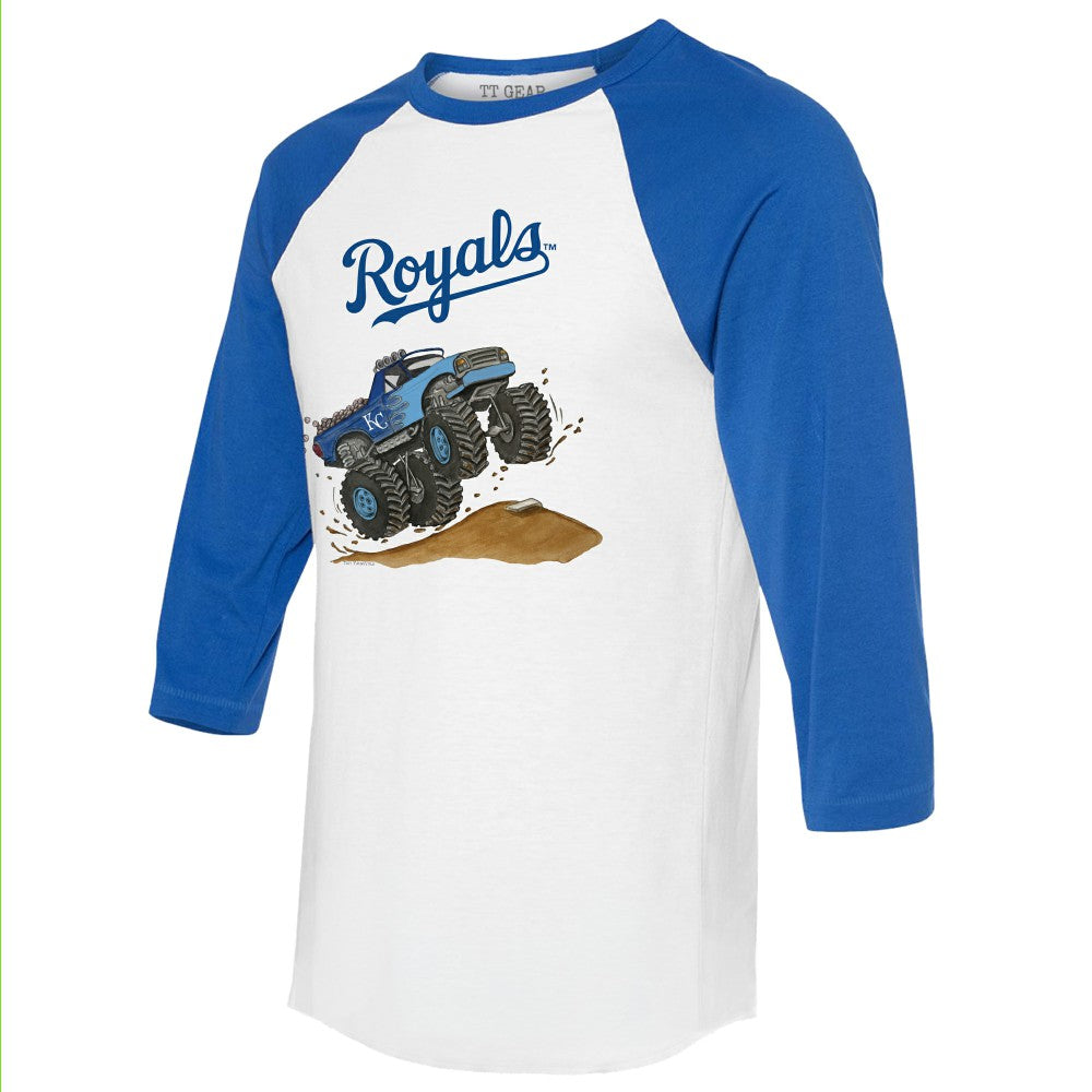 Kansas City Royals Tiny Turnip Unisex Monster Truck 3/4-Sleeve Raglan T-Shirt Online