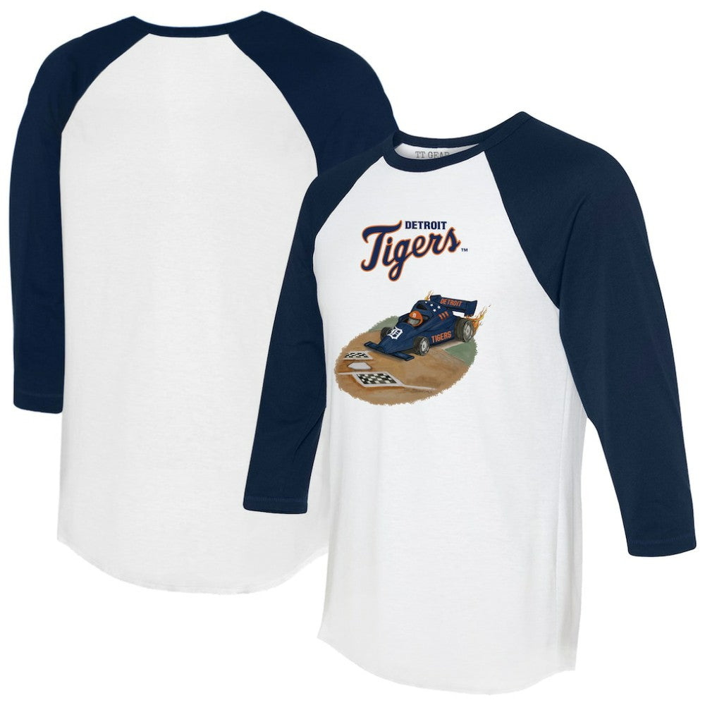 Detroit Tigers Tiny Turnip Unisex Race Car 3/4-Sleeve Raglan T-Shirt Sale