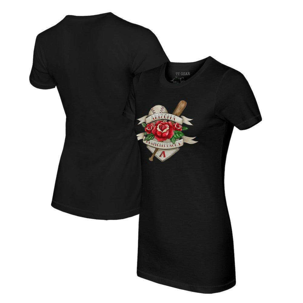 Arizona Diamondbacks Tiny Turnip Women's Tattoo Rose T-Shirt Sale