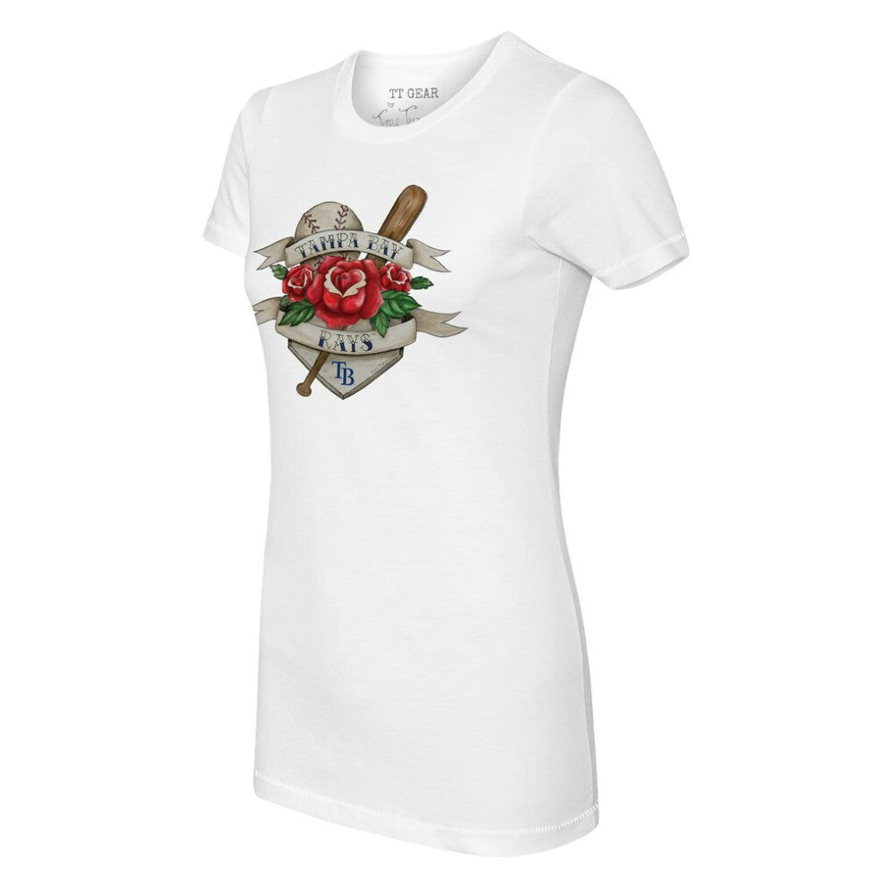 Tampa Bay Rays Tiny Turnip Women's Tattoo Rose T-Shirt Discount
