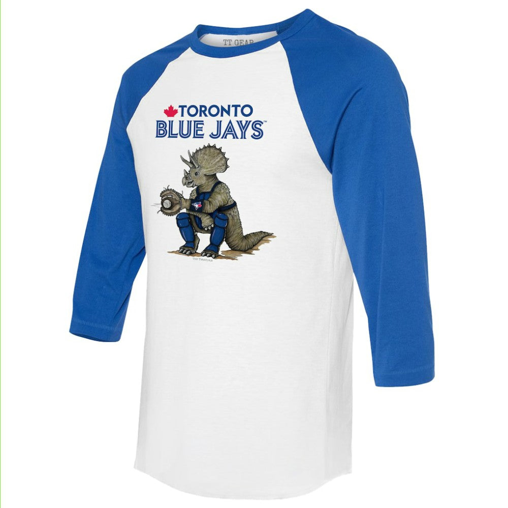 Toronto Blue Jays Tiny Turnip Unisex Triceratops 3/4-Sleeve Raglan T-Shirt Discount