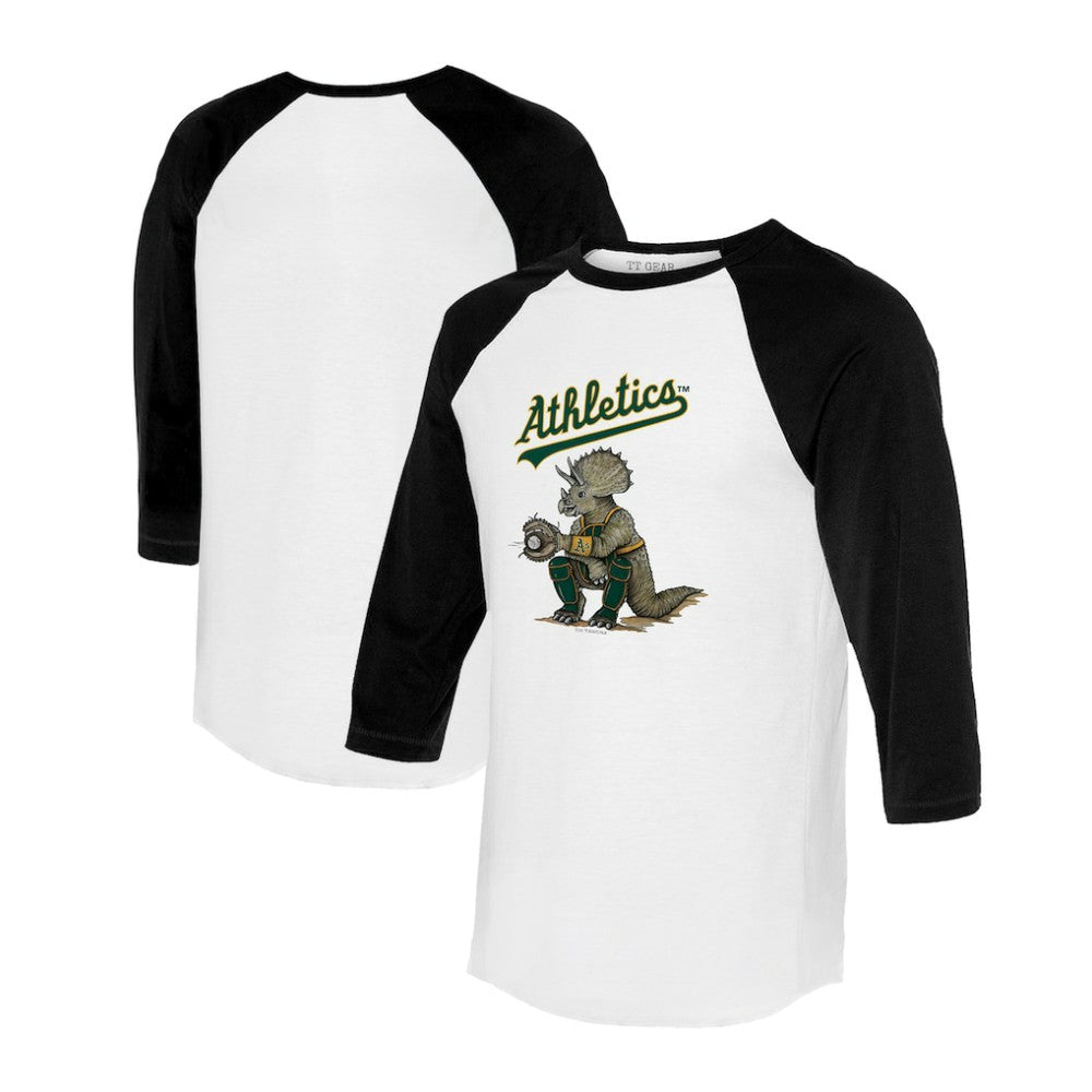 Athletics Tiny Turnip Unisex Triceratops 3/4-Sleeve Raglan T-Shirt Online