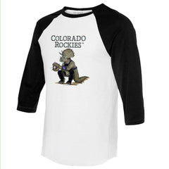 Colorado Rockies Tiny Turnip Unisex Triceratops 3/4-Sleeve Raglan T-Shirt Discount