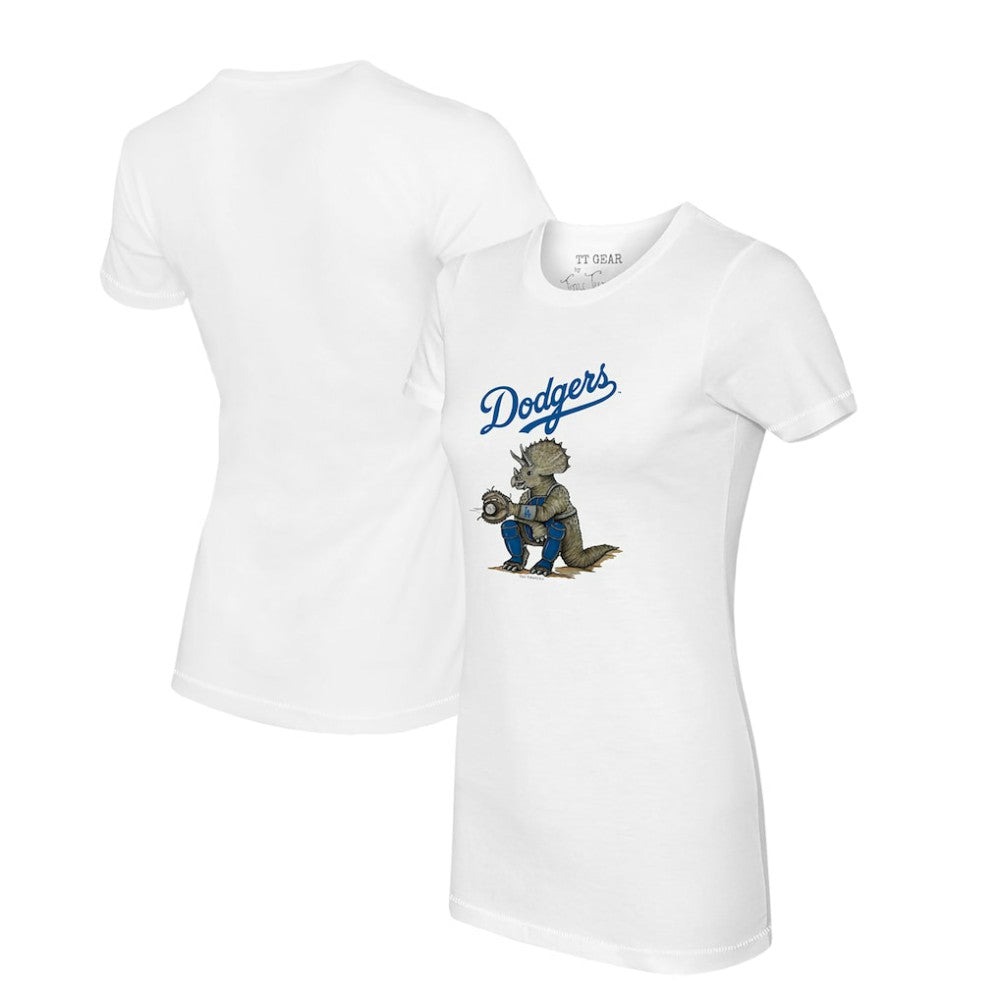 Los Angeles Dodgers Tiny Turnip Women's Triceratops T-Shirt for sale