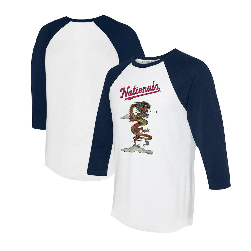 Washington Nationals Tiny Turnip Unisex 2024 Year of the Dragon 3/4-Sleeve Raglan T-Shirt Near Me