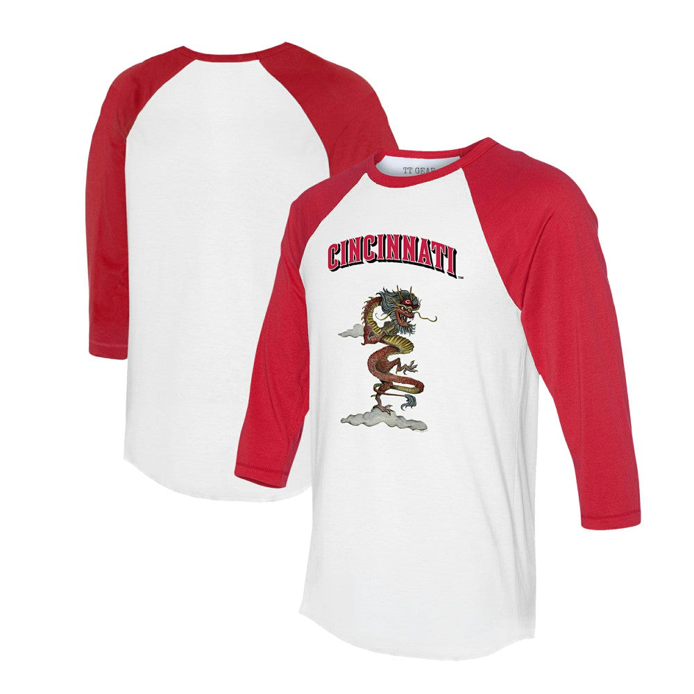 Cincinnati Reds Tiny Turnip Unisex 2024 Year of the Dragon 3/4-Sleeve Raglan T-Shirt Online